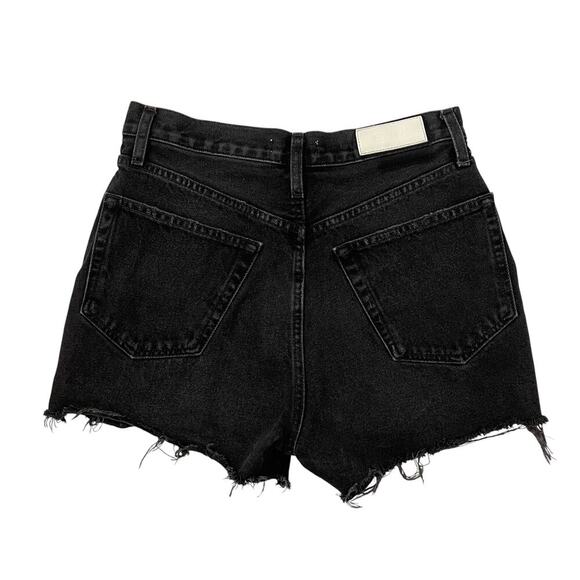 Re/Done Black Distressed Jean Shorts - Picture 4 of 8